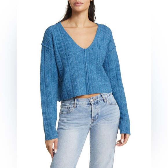 BP V-Neck Sweater Boxy Crop - Picture 1 of 6
